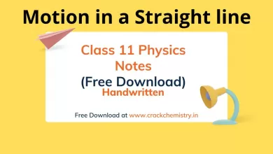 motion in a straight line class 11 notes pdf, class 11 motion in a straight line notes